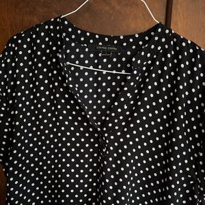 Cynthia Steffe Polka Dot Black Blouse